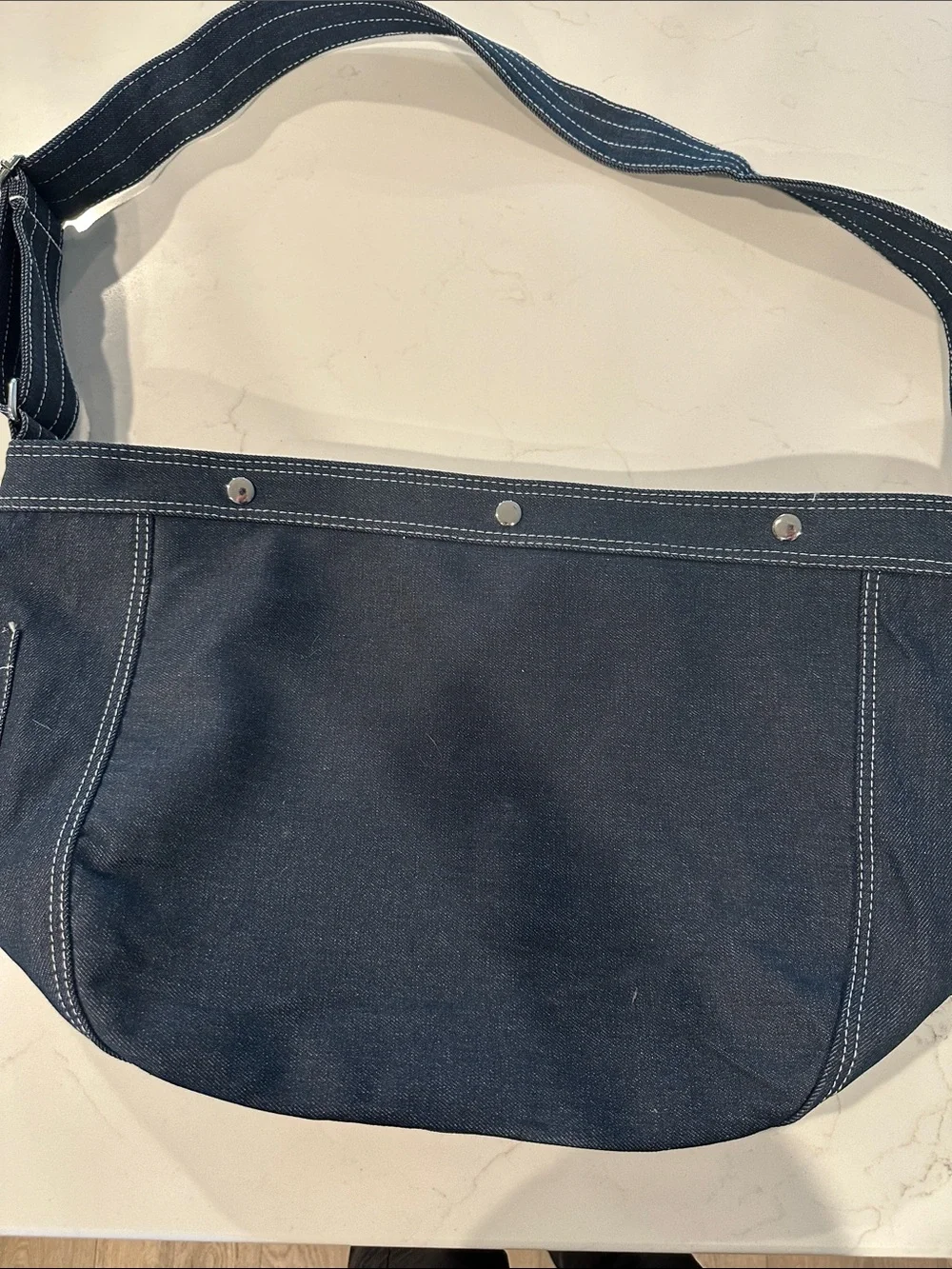 The Monsters Navy Canvas Messenger Bag by Pop Mart